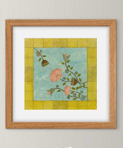 "Madhubani Vintage Art - Traditional Indian Folk Motif Print II | ZenS Art"