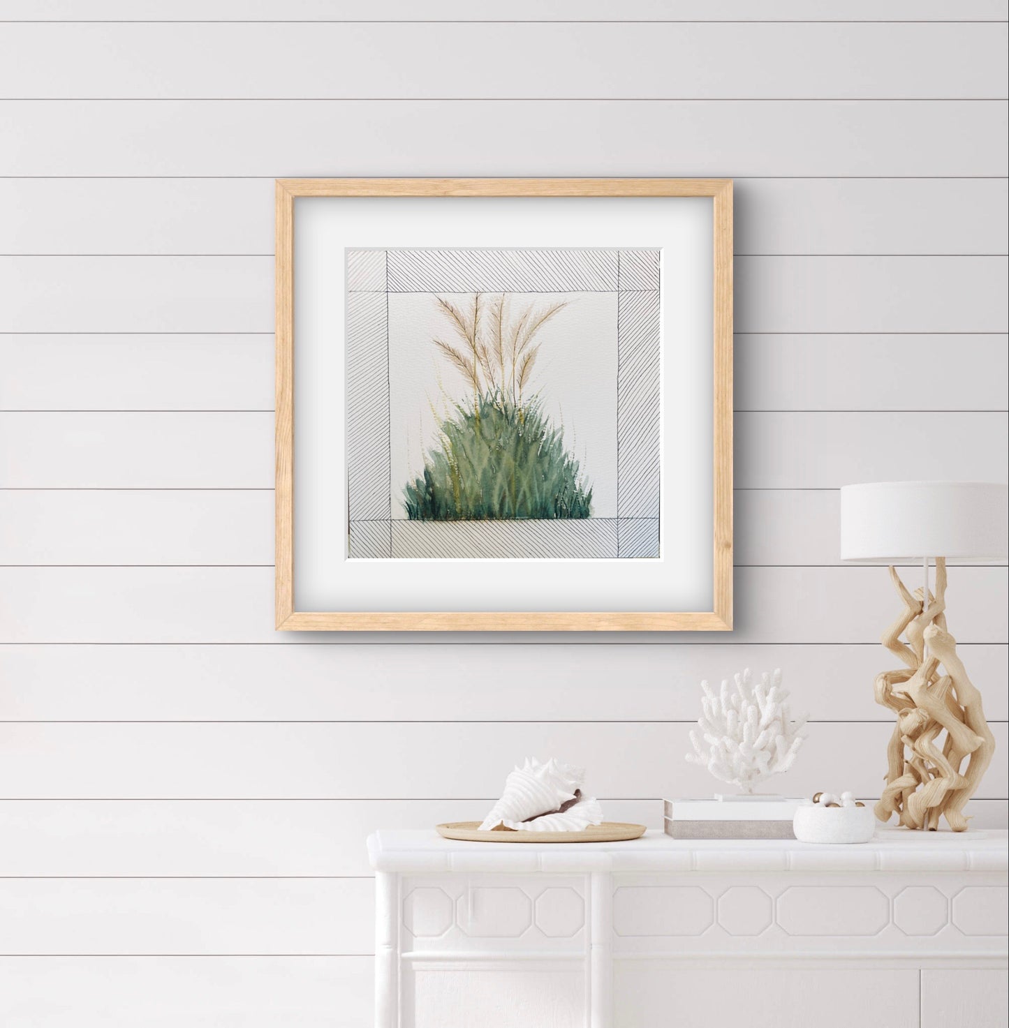 Tall Grass Wall Art - Contemporary Minimalist Decor | Modern Nature Art Print