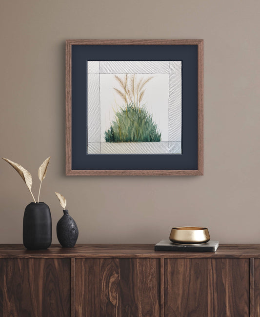 Tall Grass Wall Art - Contemporary Minimalist Decor | Modern Nature Art Print