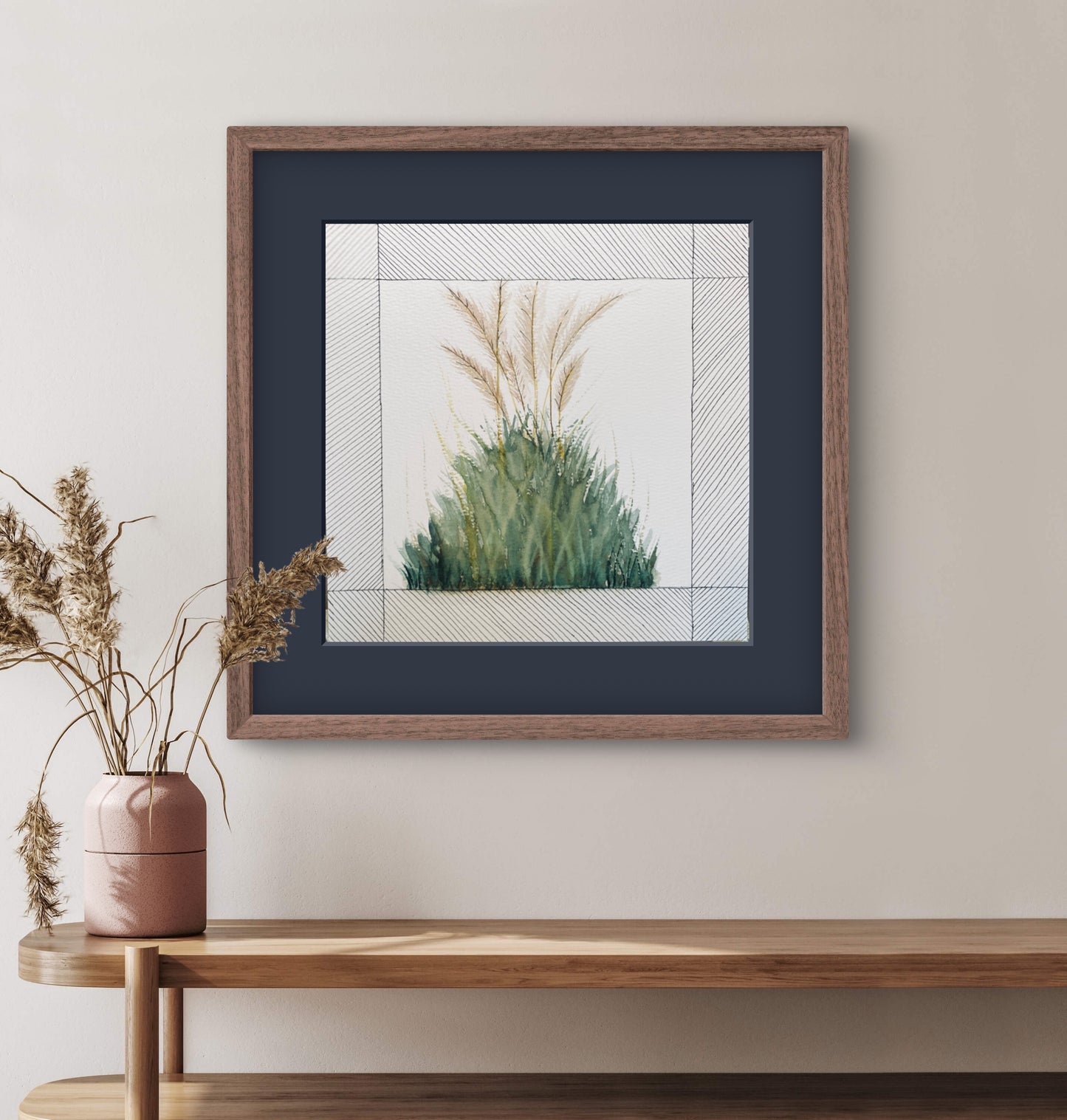 Tall Grass Wall Art - Contemporary Minimalist Decor | Modern Nature Art Print