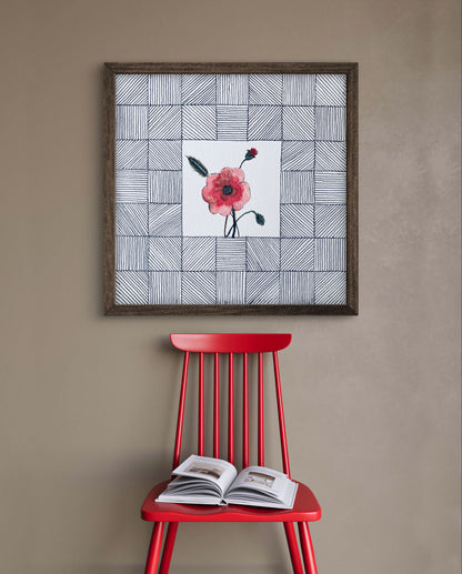 "Poppy August Birth Flower Art - Modern Botanical Wall Art - ZenS Art"