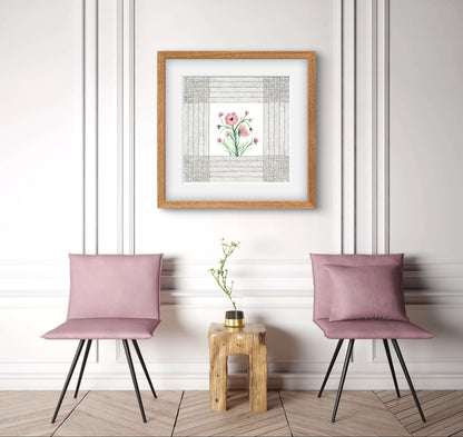 October Birth Flower Cosmos Print - Modern Botanical Art - ZenS Art