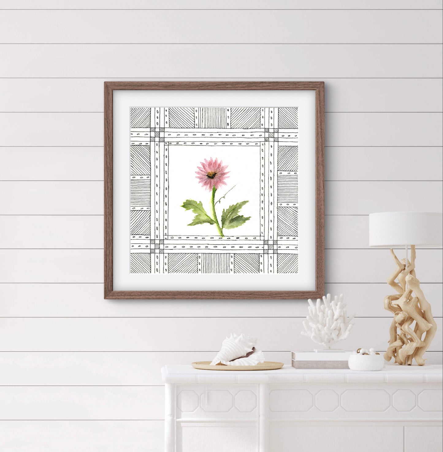 Chrysanthemum Floral Art Print - Modern Botanical Decor - ZenS Art