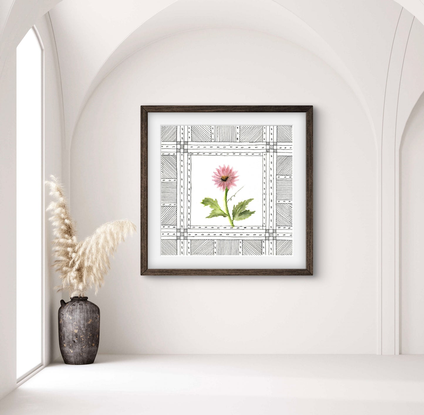 Chrysanthemum Floral Art Print - Modern Botanical Decor - ZenS Art