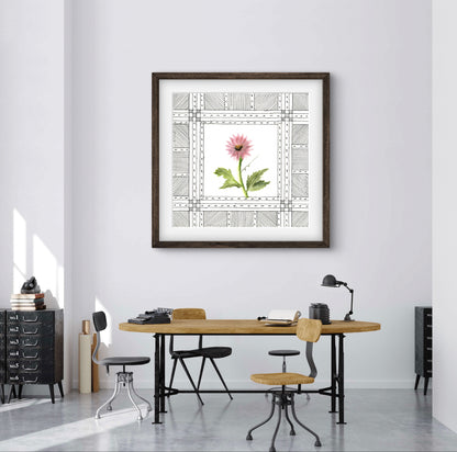Chrysanthemum Floral Art Print - Modern Botanical Decor - ZenS Art