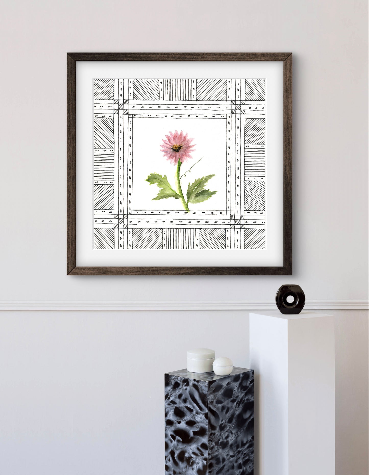 Chrysanthemum Floral Art Print - Modern Botanical Decor - ZenS Art