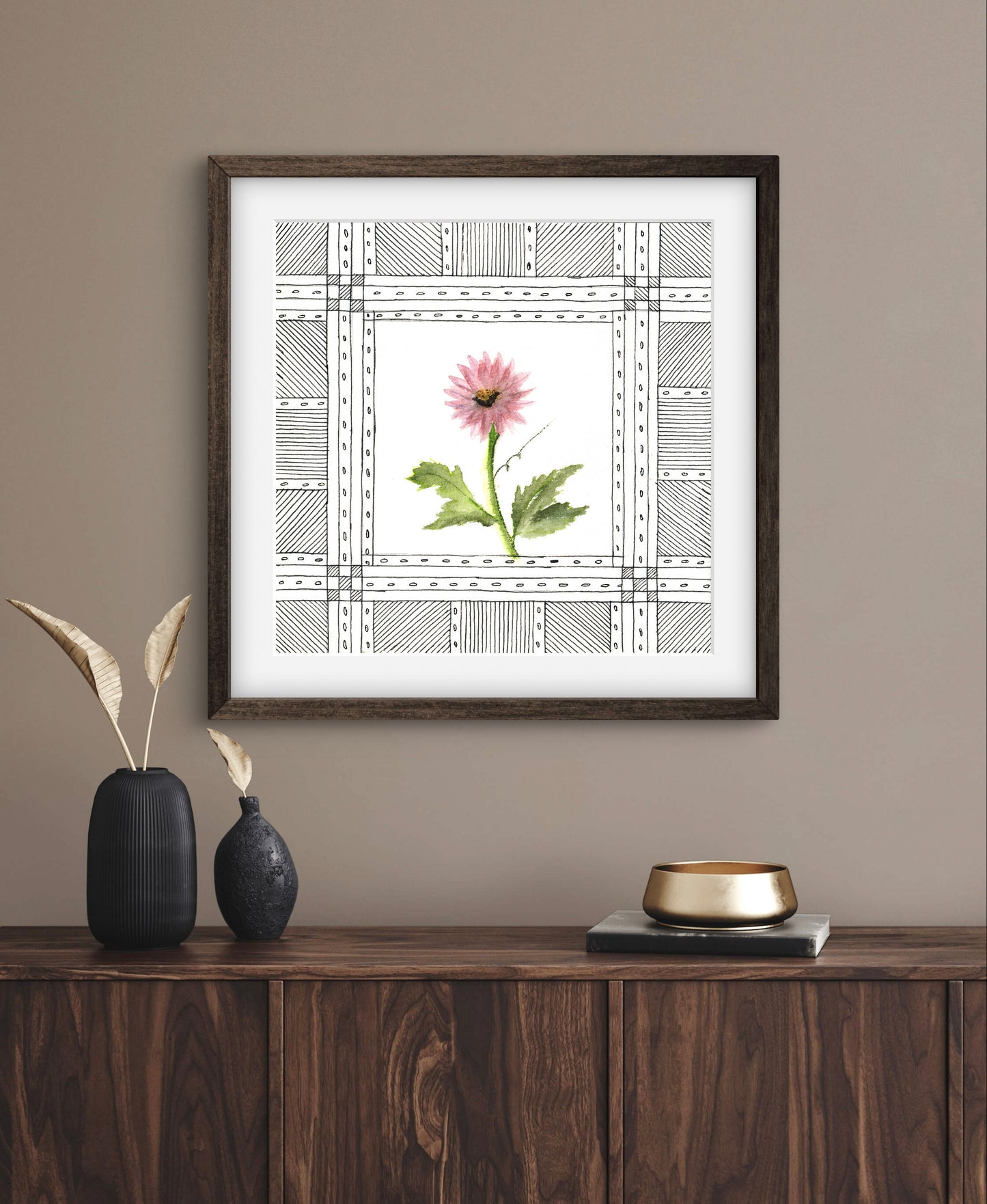 Chrysanthemum Floral Art Print - Modern Botanical Decor - ZenS Art
