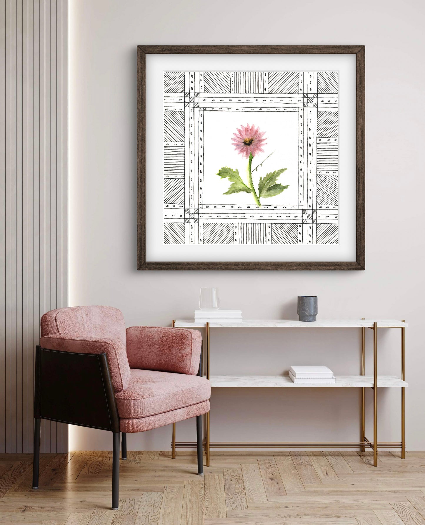 Chrysanthemum Floral Art Print - Modern Botanical Decor - ZenS Art