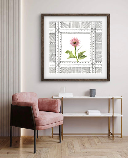 Chrysanthemum Floral Art Print - Modern Botanical Decor - ZenS Art
