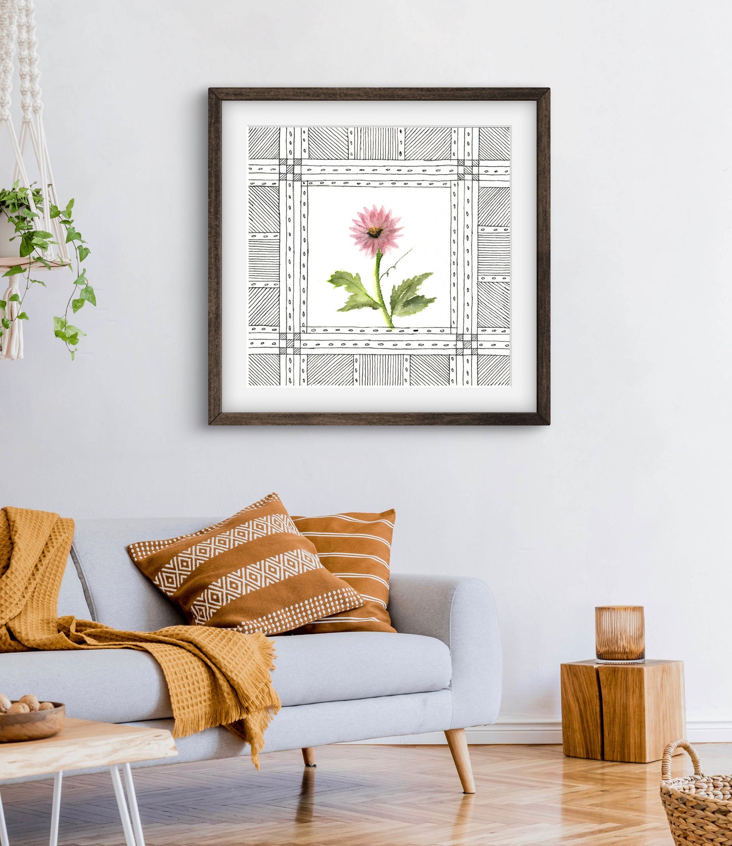 Chrysanthemum Floral Art Print - Modern Botanical Decor - ZenS Art