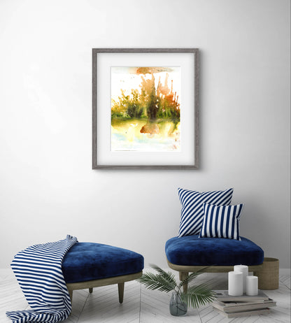Abstract Art Landscape Wall Art Print - Modern Decor - ZenS Art