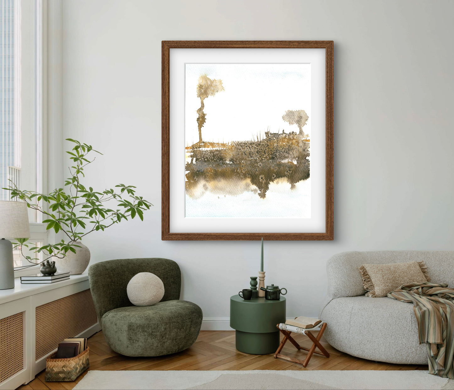 Abstract Fine Art Spring Landscape Modern Wall Print - ZenS Art