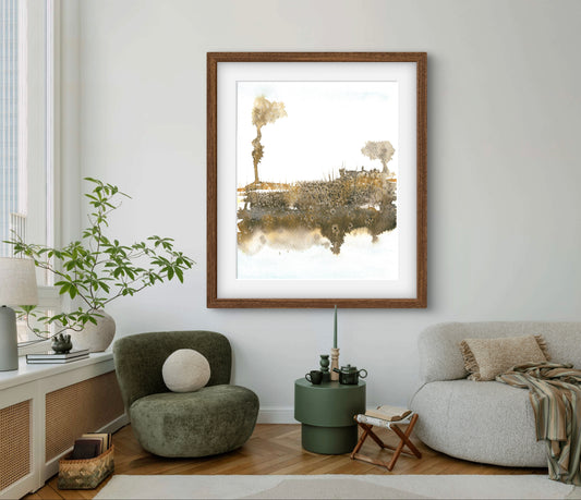 Abstract Fine Art Spring Landscape Modern Wall Print - ZenS Art