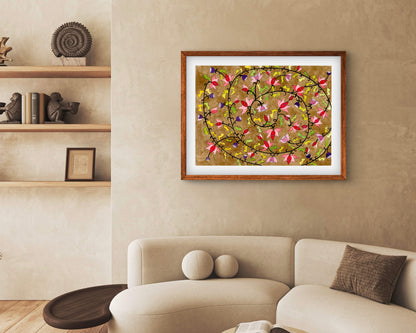 Lotus Flower Art Print - Traditional Floral Artwork | ZenS Art