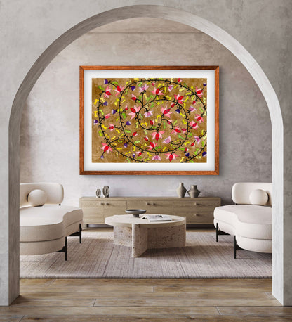 Lotus Flower Art Print - Traditional Floral Artwork | ZenS Art