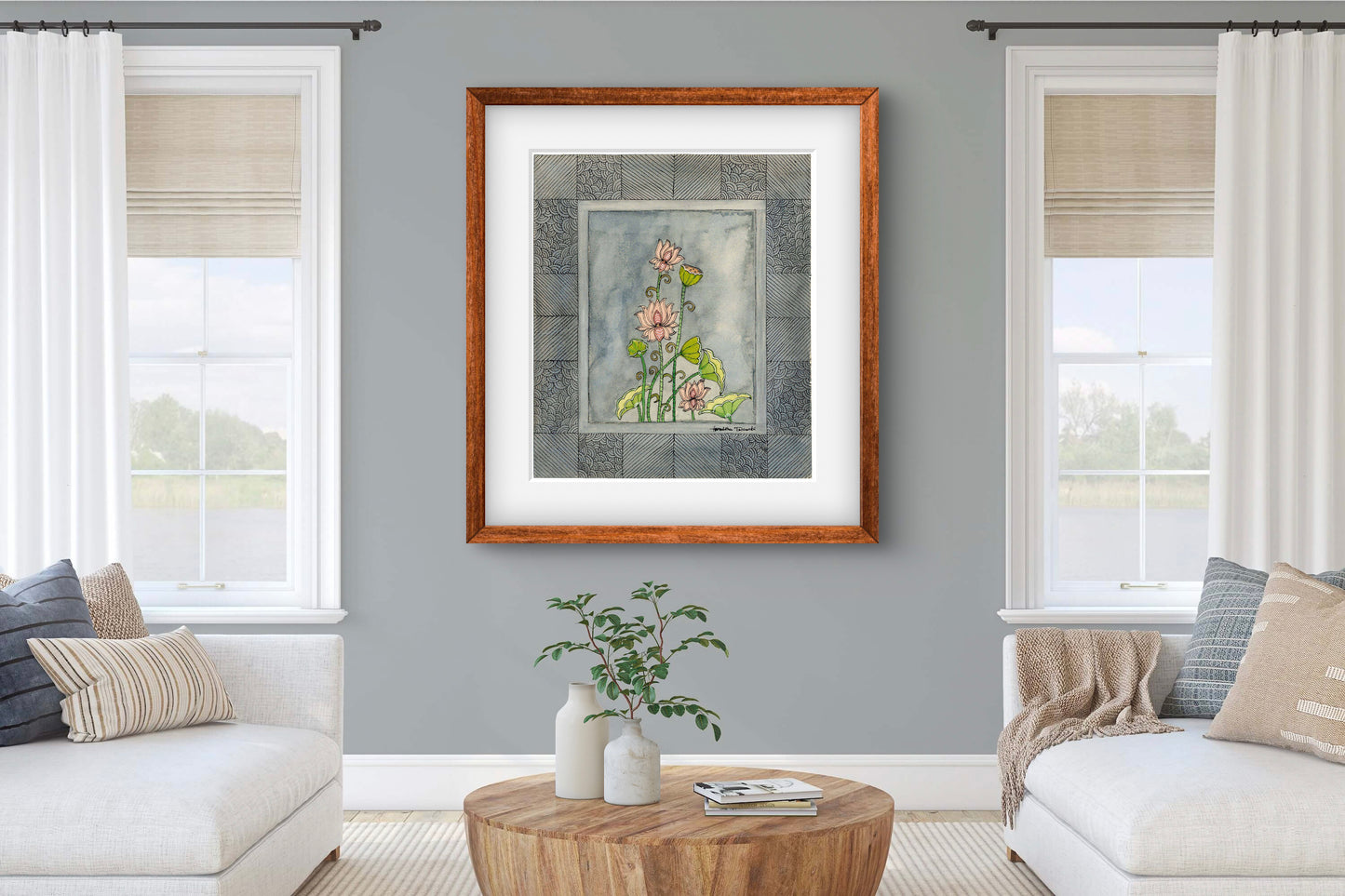 "Madhubani Vintage Floral Art - Traditional Indian Folk Motif Print | ZenS Art"