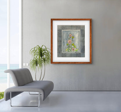 "Madhubani Vintage Floral Art - Traditional Indian Folk Motif Print | ZenS Art"