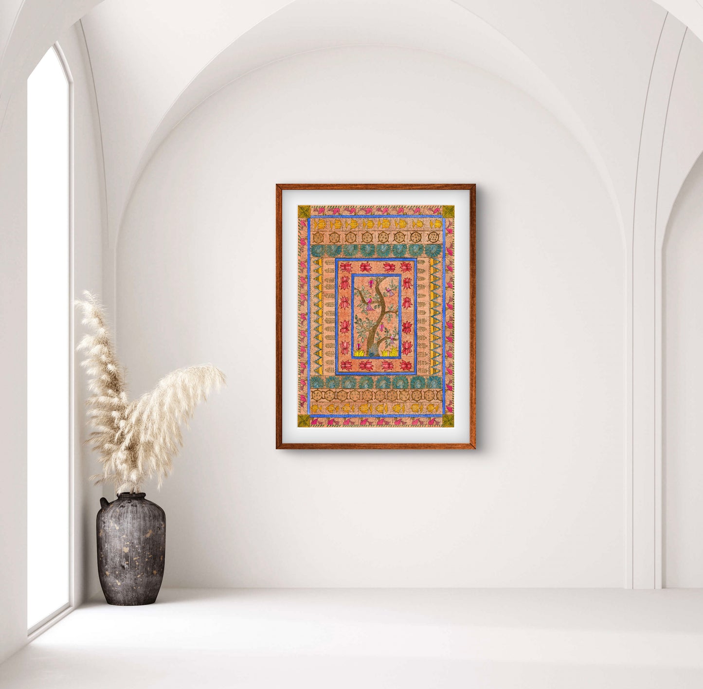 "Madhubani Godna Art - Traditional Indian Folk Artwork Print | ZenS Art"