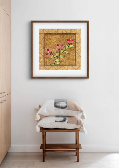 "Madhubani Motif Artwork - Traditional Indian Folk Art Print | ZenS Art"