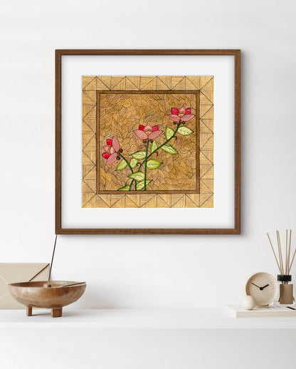 "Madhubani Motif Artwork - Traditional Indian Folk Art Print | ZenS Art"