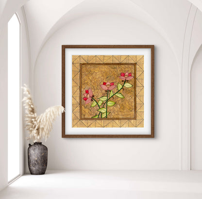 "Madhubani Motif Artwork - Traditional Indian Folk Art Print | ZenS Art"