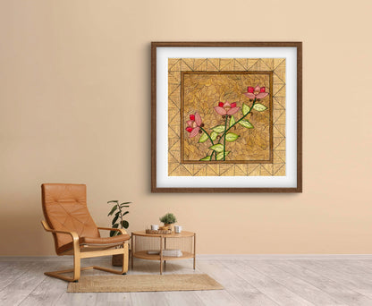 "Madhubani Motif Artwork - Traditional Indian Folk Art Print | ZenS Art"