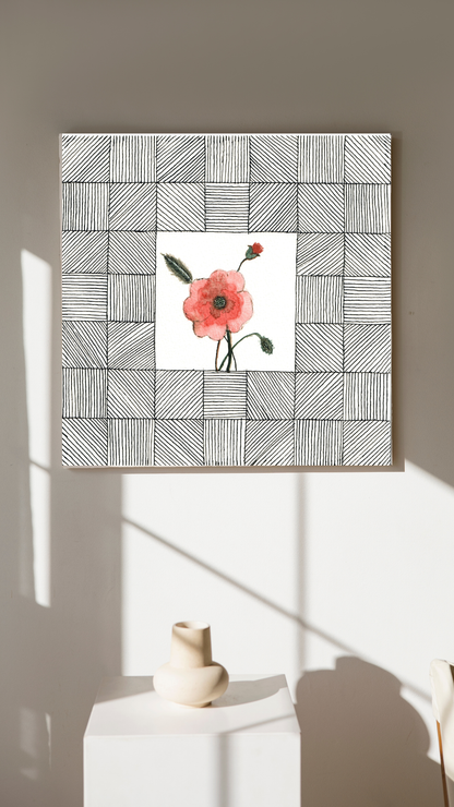August Poppy Birth Flower Printital product