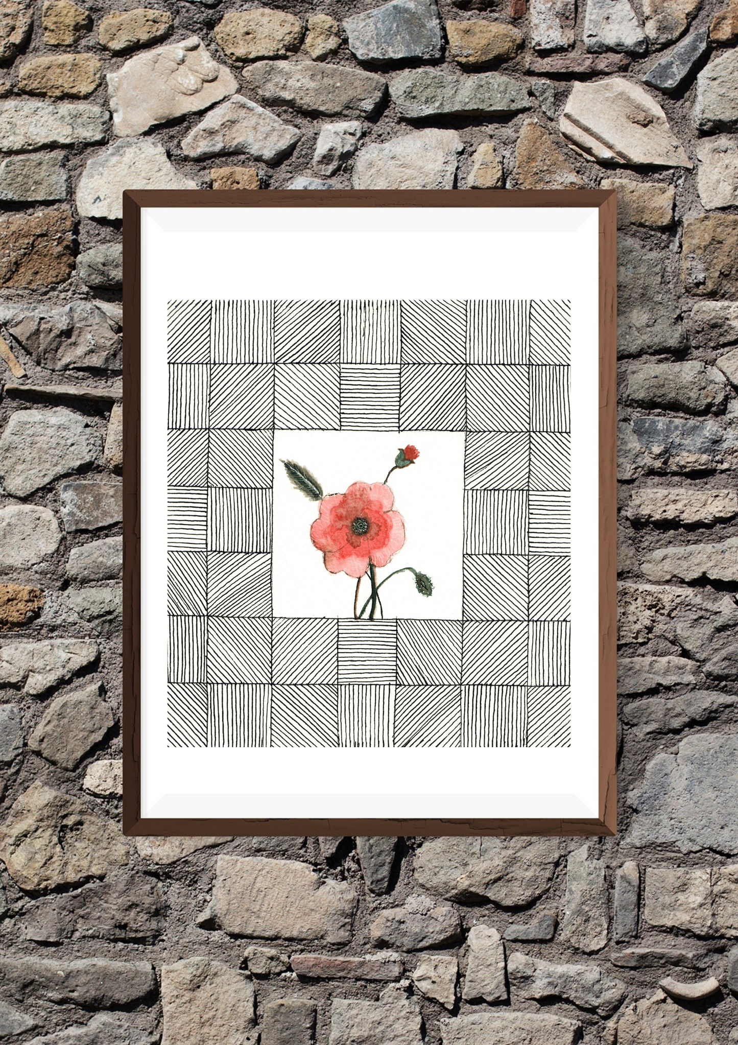 August Poppy Birth Flower Printital product