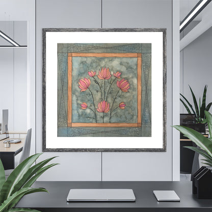 "Madhubani Motif Artwork - Vintage Indian Folk Art Print I | ZenS Art"