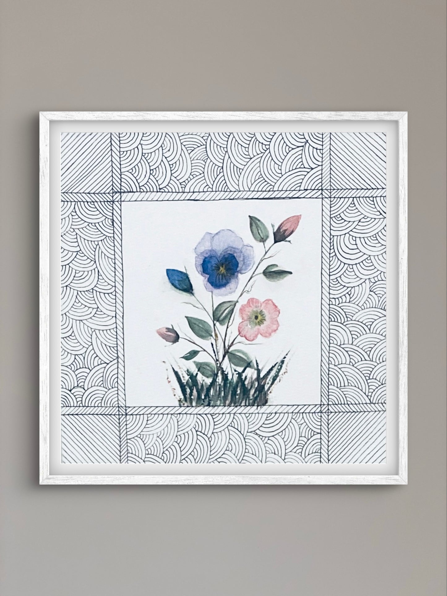 February Birth Flower Art Print - Modern Botanical Home Decor | ZenS Art