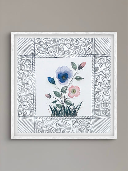 February Birth Flower Art Print - Modern Botanical Home Decor | ZenS Art