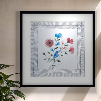 April Birth Flower Art - Botanical Watercolor Print - ZenS Art