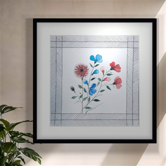 April Birth Flower Art - Botanical Watercolor Print - ZenS Art