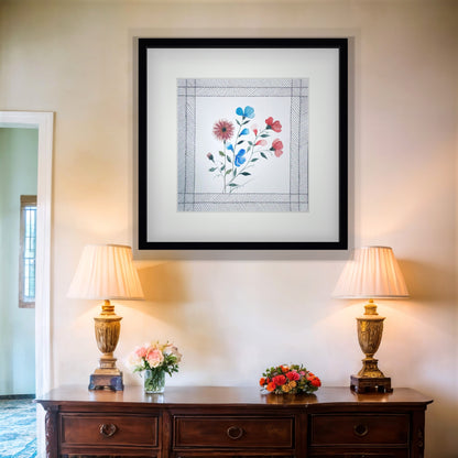 April Birth Flower Art - Botanical Watercolor Print - ZenS Art