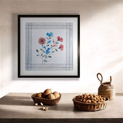 April Birth Flower Art - Botanical Watercolor Print - ZenS Art