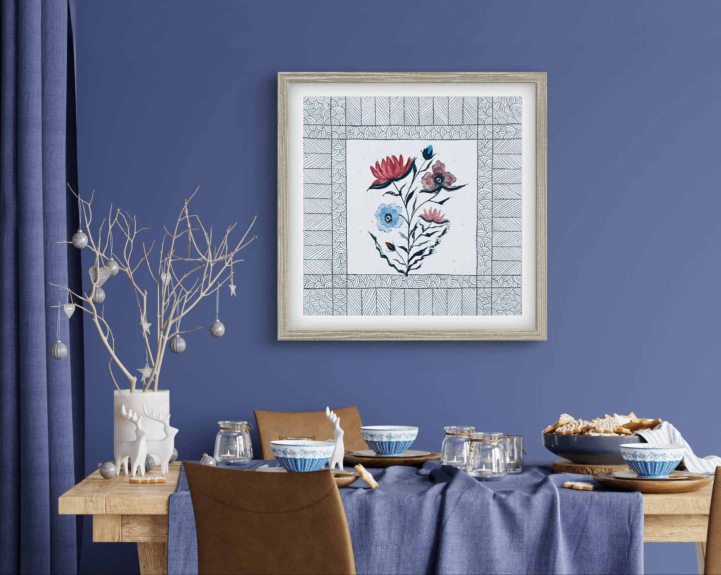 Modern Waterlily Art Print - July Birth Flower Wall Decor | ZenS Art