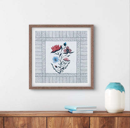Modern Waterlily Art Print - July Birth Flower Wall Decor | ZenS Art