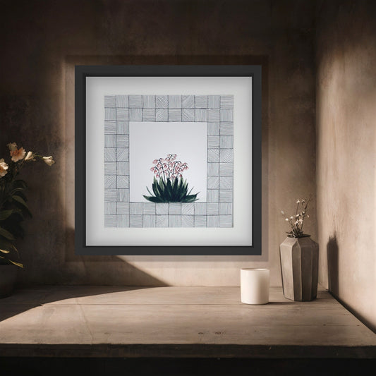 May Birth Lily of the Valley Art Print - Modern Floral Wall Decor | ZenS Art