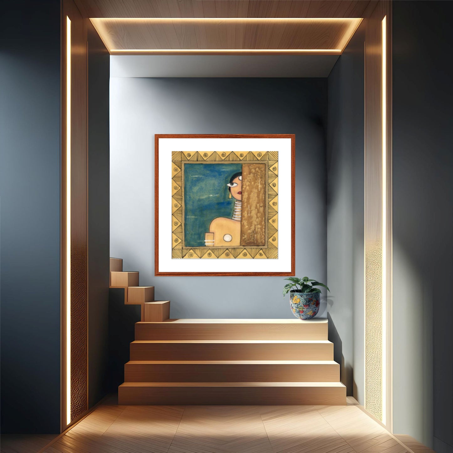 Modern Art Print - Vibrant Contemporary Cubism Style -II