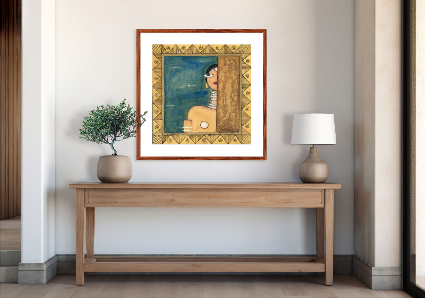 Modern Art Print - Vibrant Contemporary Cubism Style -II