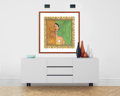 Modern Art Painting Print - Vibrant Contemporary Cubism Style III - ZenS Art