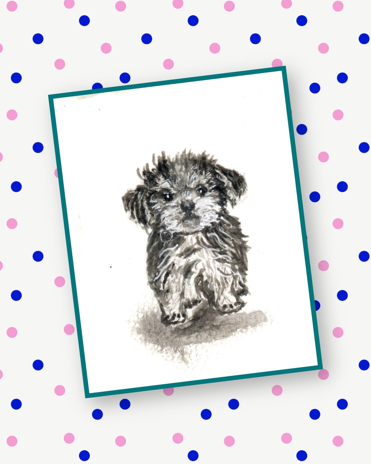 Little Puppy Watercolor Print | Printable Dog Wall Art | Instant Digital Download