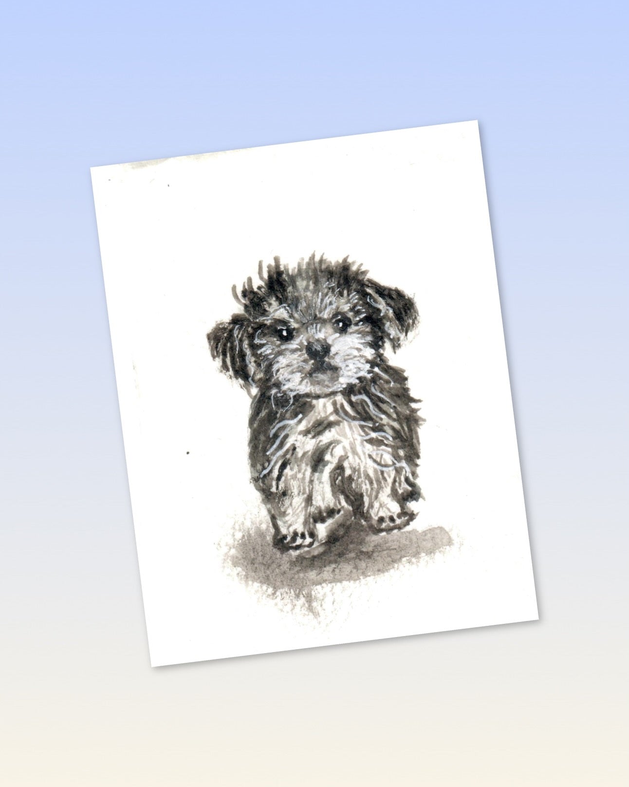 Little Puppy Watercolor Print | Printable Dog Wall Art | Instant Digital Download