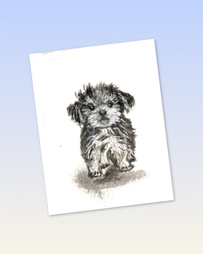 Little Puppy Watercolor Print | Printable Dog Wall Art | Instant Digital Download