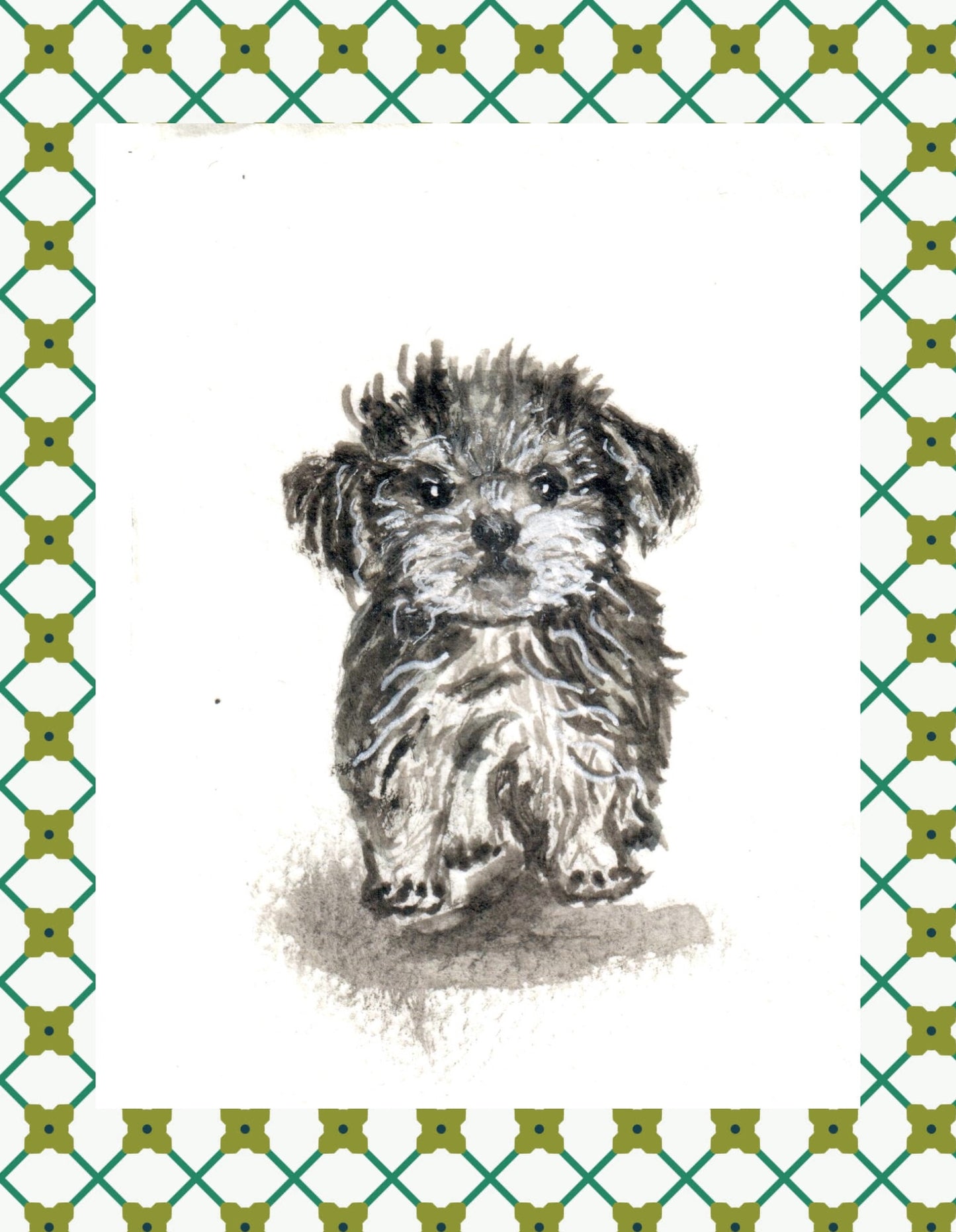 Little Puppy Watercolor Print | Printable Dog Wall Art | Instant Digital Download