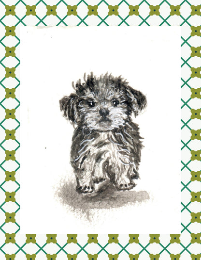 Little Puppy Watercolor Print | Printable Dog Wall Art | Instant Digital Download