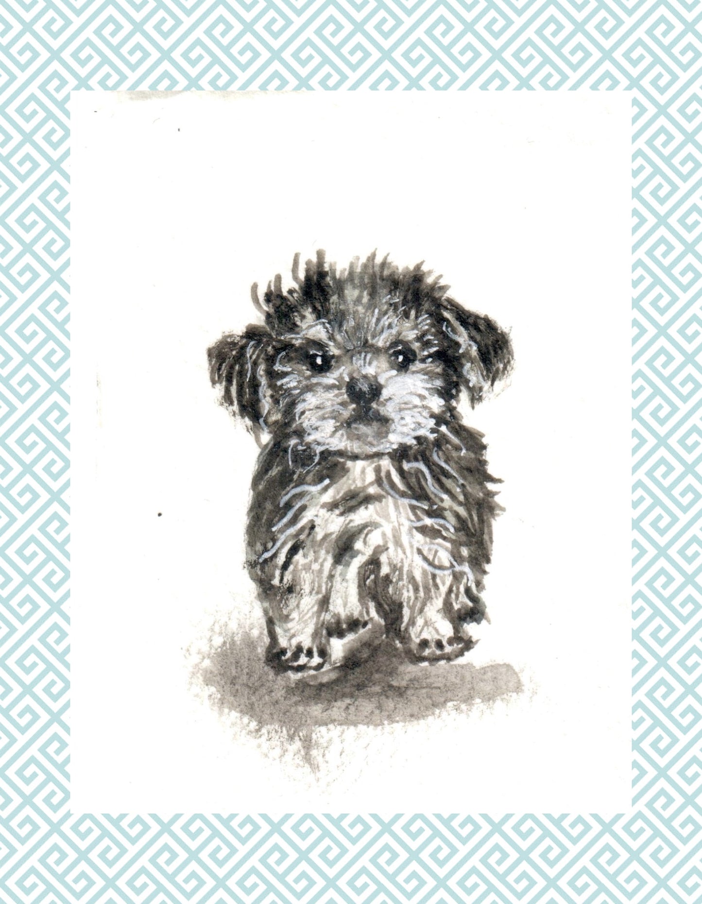 Little Puppy Watercolor Print | Printable Dog Wall Art | Instant Digital Download