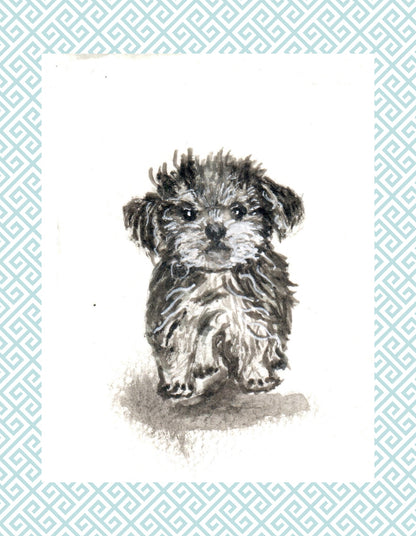 Little Puppy Watercolor Print | Printable Dog Wall Art | Instant Digital Download