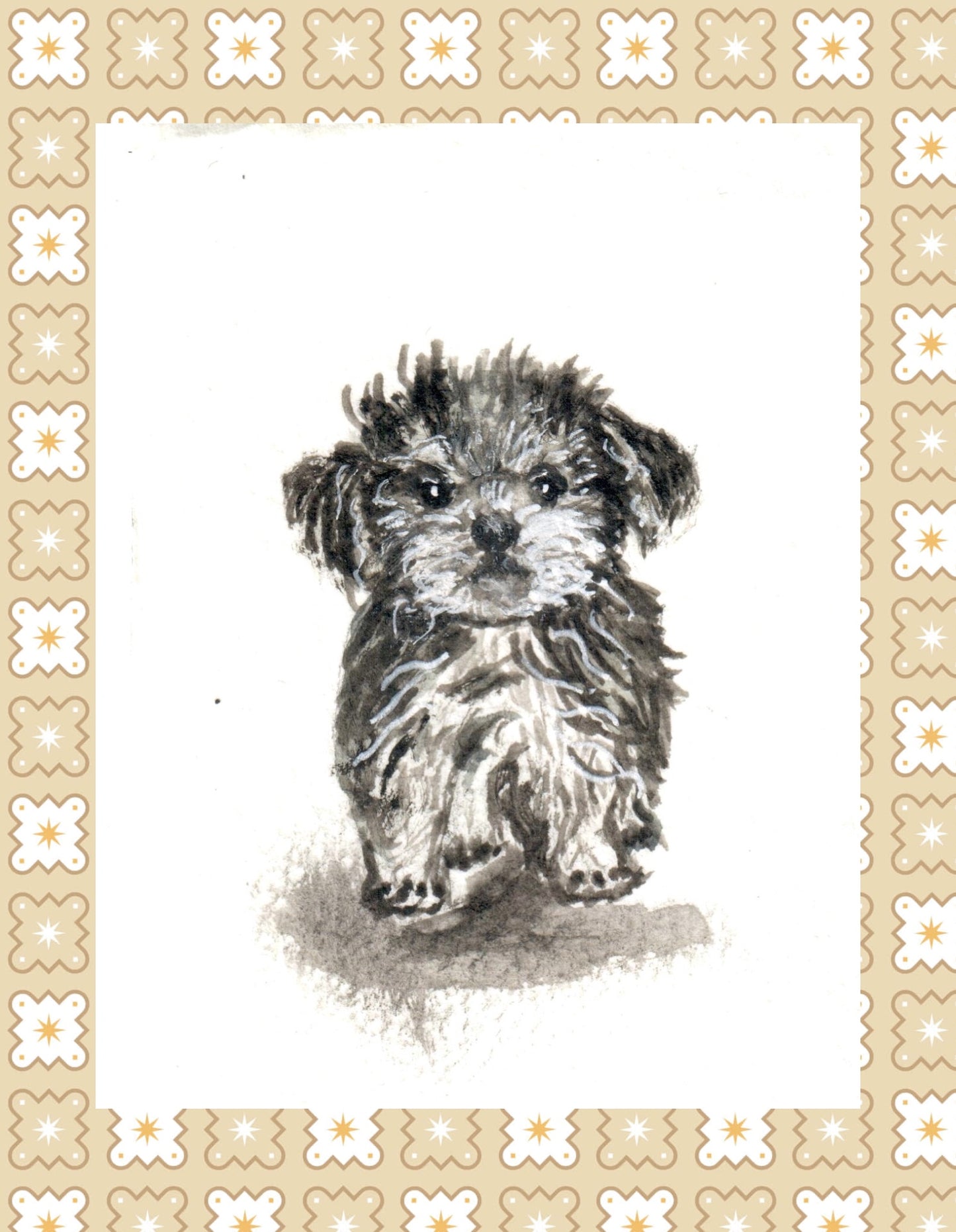 Little Puppy Watercolor Print | Printable Dog Wall Art | Instant Digital Download
