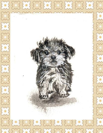 Little Puppy Watercolor Print | Printable Dog Wall Art | Instant Digital Download